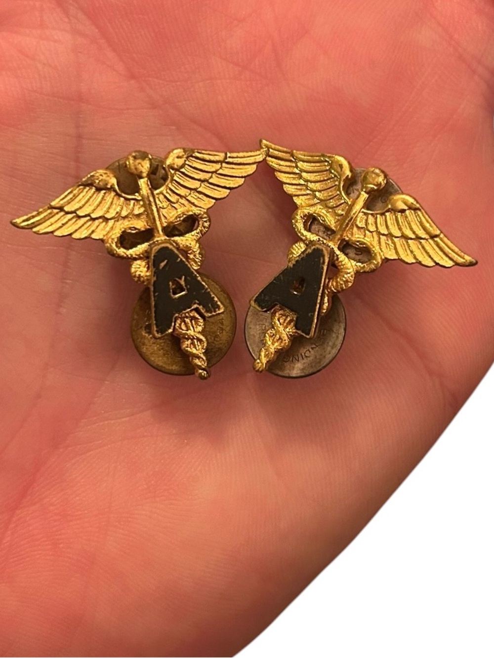Vintage WWII - US Army Medical administrative officer  Pair
